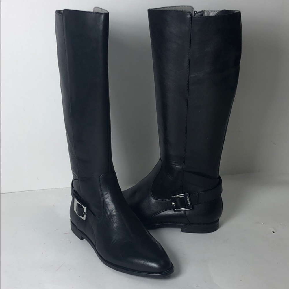 Calvin Klein Boots Tess Calf flat Boots New6M
